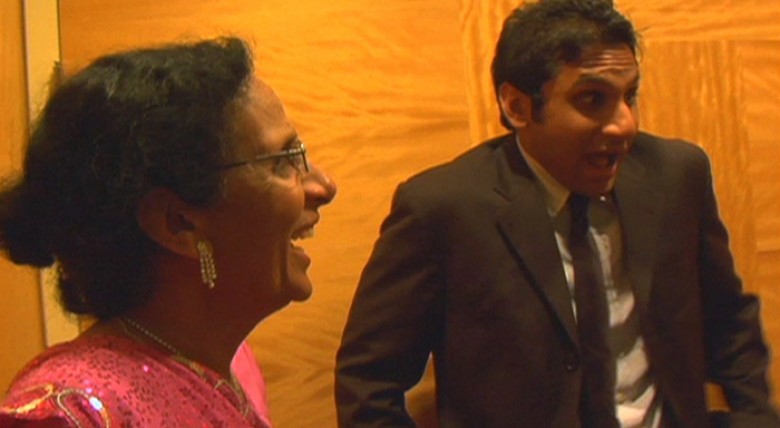 Mom and Dad give Ravi a pep speech before talking to a girl.