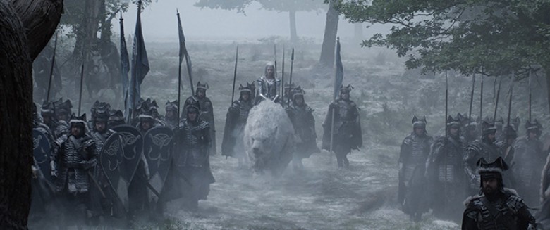 (Center) EMILY BLUNT as Ice Queen Freya assembles an army in the story that came before Snow White: The Huntsman: Winter’s War. Chris Hemsworth and Oscar® winner Charlize Theron return to their roles from Snow White and the Huntsman, joined by Blunt and J