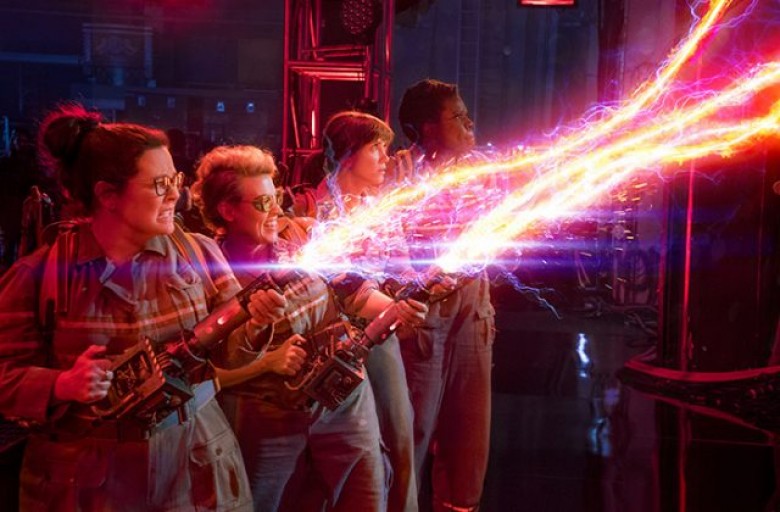 The Ghostbusters Abby (Melissa McCarthy), Holtzmann (Kate McKinnon), Erin (Kristen Wiig) and Patty (Leslie Jones) in Columbia Pictures’ GHOSTBUSTERS. PHOTO BY: Hopper Stone © 2016 CTMG, Inc. All Rights Reserved. **ALL IMAGES ARE PROPERTY OF SONY PICTURES 