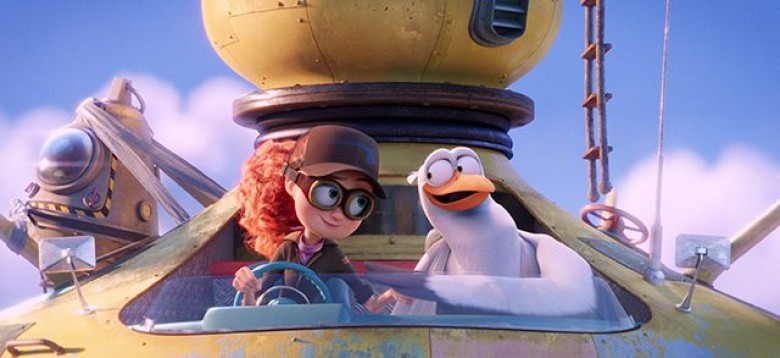 © 2016 WARNER BROS. ENTERTAINMENT INC. Photo Credit: Courtesy of Warner Bros. Pictures Caption: (L-r) Tulip voiced by KATIE CROWN and Junior voiced by ANDY SAMBERG in the new animated adventure “STORKS,” a Warner Bros. Pictures release.