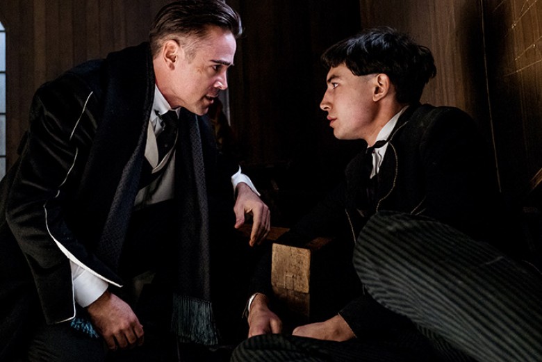 Copyright: © 2016 WARNER BROS ENTERTAINMENT INC. ALL RIGHTS RESERVED Photo Credit: Jaap Buitendijk Caption: (L-r) COLIN FARRELL as Graves and EZRA MILLER as Credence in Warner Bros. Pictures’ fantasy adventure “FANTASTIC BEASTS AND WHERE TO FIND THEM,” a 