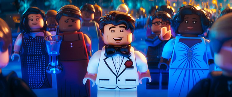 © 2017 WARNER BROS. ENTERTAINMENT INC. AND RATPAC-DUNE ENTERTAINMENT LLC Photo Credit: Courtesy of Warner Bros. Pictures Caption: (Center) LEGO® minifigure Bruce Wayne (WILL ARNETT) in the animated adventure “The LEGO Batman Movie,” from Warner Bros. Pict