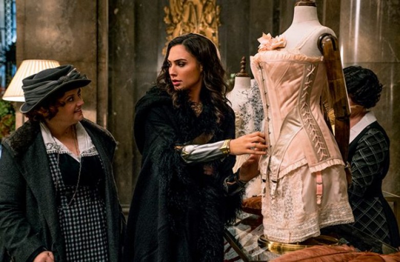 © 2017 WARNER BROS. ENTERTAINMENT INC. AND RATPAC ENTERTAINMENT, LLC Photo Credit: Clay Enos/ TM & © DC Comics Caption: (L-R) LUCY DAVIS as Etta and GAL GADOT as Diana in the action adventure “WONDER WOMAN,” a Warner Bros. Pictures release