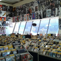 The front window space of Record Theatre's Main and Lafayette store, which once housed a huge inventory of 7" singles, carried DVDs in its final years.