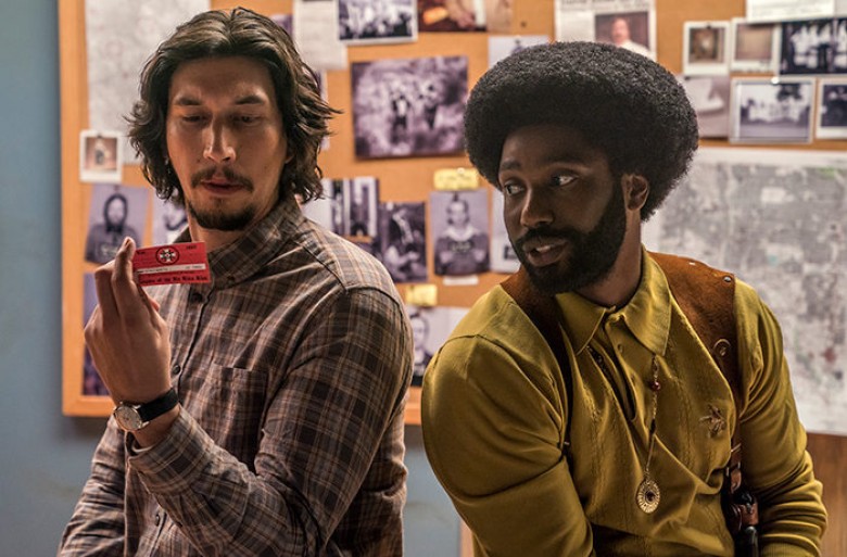 Adam Driver stars as Flip Zimmerman and John David Washington as Ron Stallworth in Spike Lee’s BlacKkKlansman, a Focus Features release. Credit: David Lee / Focus Features