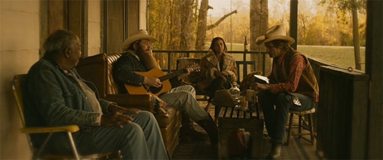 Ben Dickey as Blaze Foley, and Charlie Sexton as Townes Van Zant in Ethan Hawke’s BLAZE. Courtesy of IFC Films. An IFC Films release.