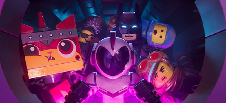 © 2019 WARNER BROS. ENTERTAINMENT INC. Photo Credit: Courtesy of Warner Bros. Pictures Caption: (L-R) Ultrakatty (ALISON BRIE), MetalBeard (NICK OFFERMAN), General Mayhem (STEPHANIE BEATRIZ), Batman (WILL ARNETT), Benny (CHARLIE DAY) and Lucy/Wyldstyle (E