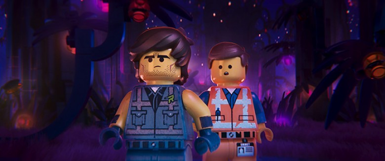 © 2019 WARNER BROS. ENTERTAINMENT INC. Photo Credit: Courtesy of Warner Bros. Pictures Caption: (L-R) Rex Dangervest (CHRIS PRATT) and Emmet (CHRIS PRATT) in a scene from the animated adventure “The LEGO® Movie 2: The Second Part,” from Warner Bros. Pictu