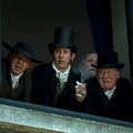 PETERLOO featuring David Bamber as Magistrate Rev. John Mallory, Al Weaver as Magistrate Hulton, David Fielder as Magistrate Rev. George Cotteridge, and Jeff Rawle as Magistrate Rev. Hay. Photo Credit: Simon Mein; Courtesy of Amazon Studios