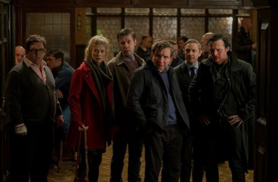 Nick Frost as Andy, Rosamund Pike as Sam, Paddy Considine as Steven, Eddie Marsan as Peter, Martin Freeman as Oliver, and Simon Pegg as Gary 