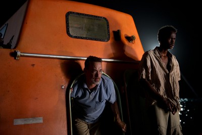 Tom Hanks, left, and Barkhad Abdirahman star in Columbia Pictures’ “Captain Phillips.”
