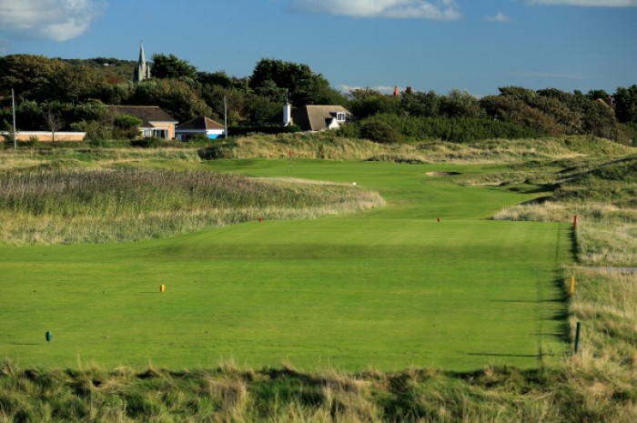Royal Liverpool Golf Club The green on the 198 yards par 3, the 9th hole in the 2014 Open Championship