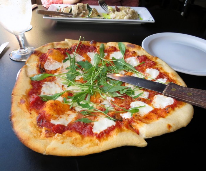 Pizza from brick oven