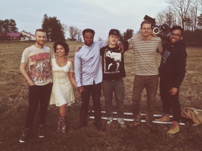 Alex Amoling, Natalya Oliver, Chae Hawk and film crew