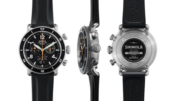Shinola Black Blizzard Titanium Watch