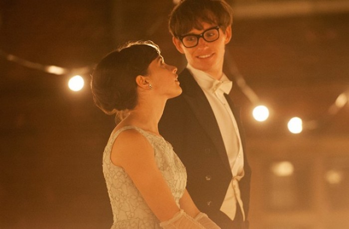 Jane Wilde (Felicity Jones) is courted by Stephen Hawking (Eddie Redmayne) in romantic drama THE THEORY OF EVERYTHING