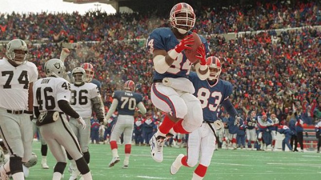 Bills RB Thurman Thomas vs Raiders in 1991 AFC Championship game