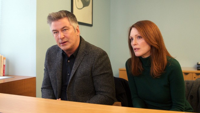 Left to right: Alec Baldwin as John and Julianne Moore as Alice. Photo by Denis Lenoir, Courtesy of Sony Pictures Classics