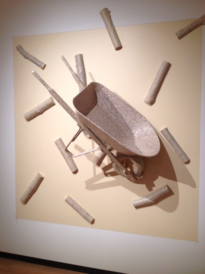 Firewood (Haul), 2014, paint, tape and mixed media