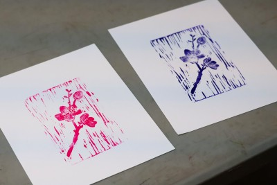Spring Linocut Workshop at the Botanical Gardens