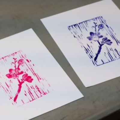 Spring Linocut Workshop at the Botanical Gardens