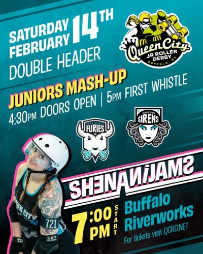 Queen City Roller Derby 2026 Season Game 3: Juniors and Travel Team Doubleheader