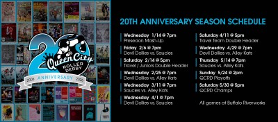 Queen City Roller Derby 2026 Season Game 5: Alley Kats vs Saucies